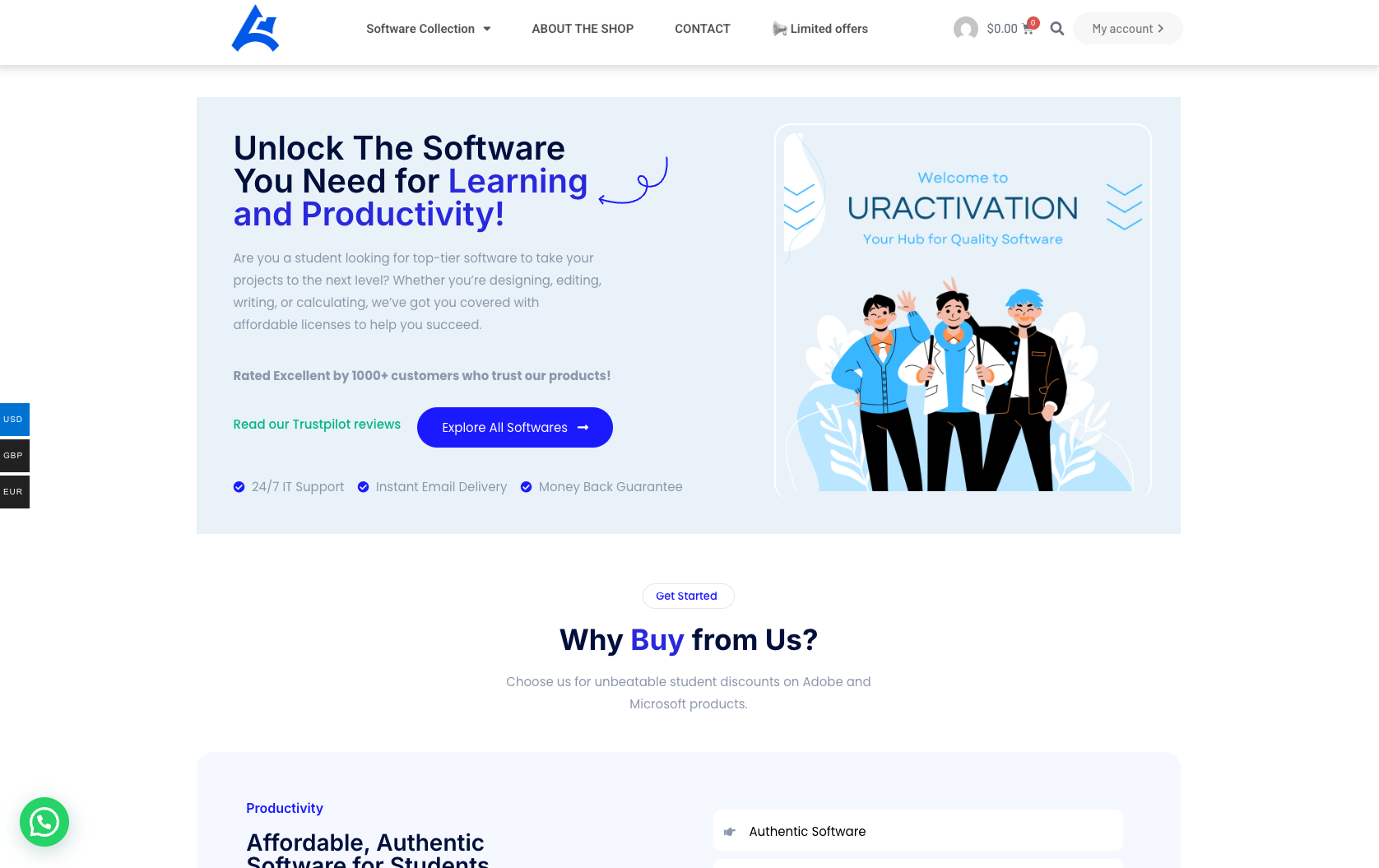 The original page — generic SaaS chrome before the redesign